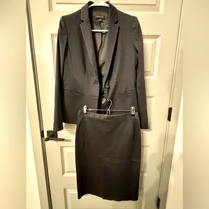 Three piece navy Ann Taylor suit - dress, blazer, and skirt